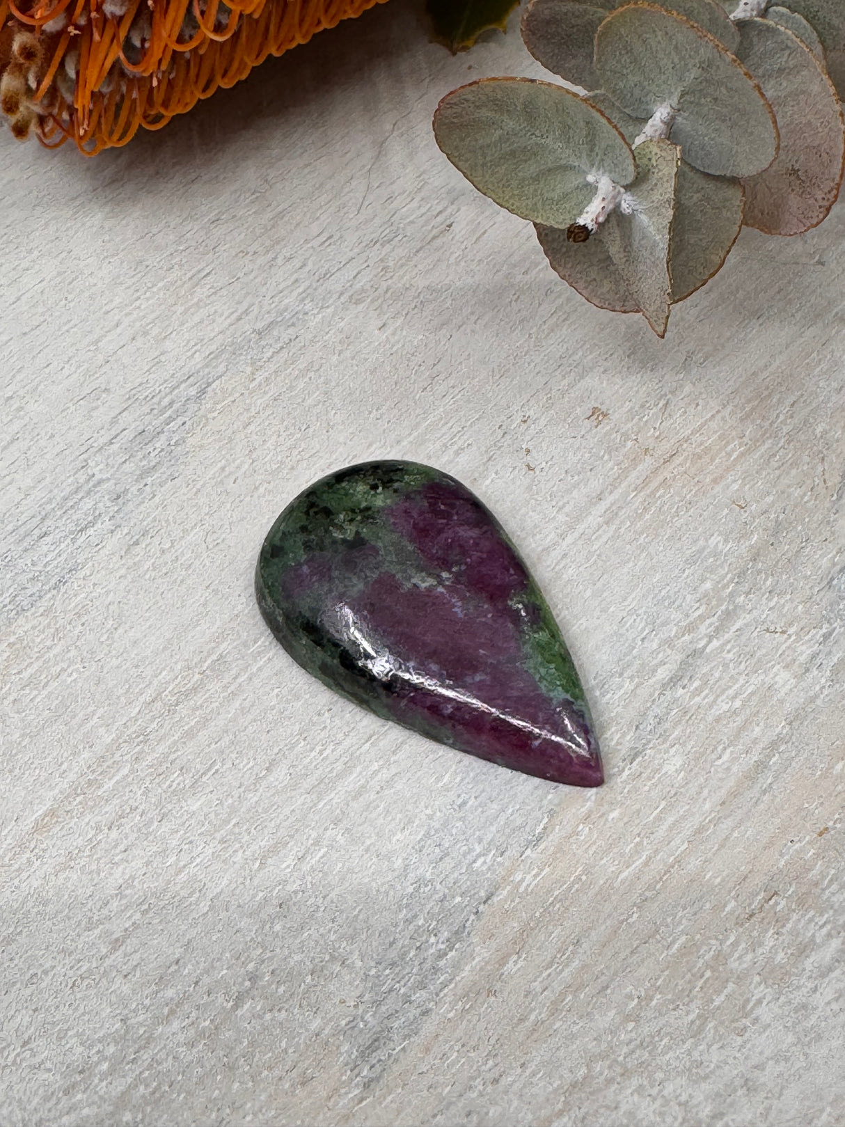 Ruby Zoisite Cabochon| Jewellery & Healing Stone of Vitality