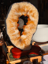 13kg Citrine Portal Ring Slice – Gateway to Abundance and Solar Power 🌞 One-of-a-kind Statement Piece