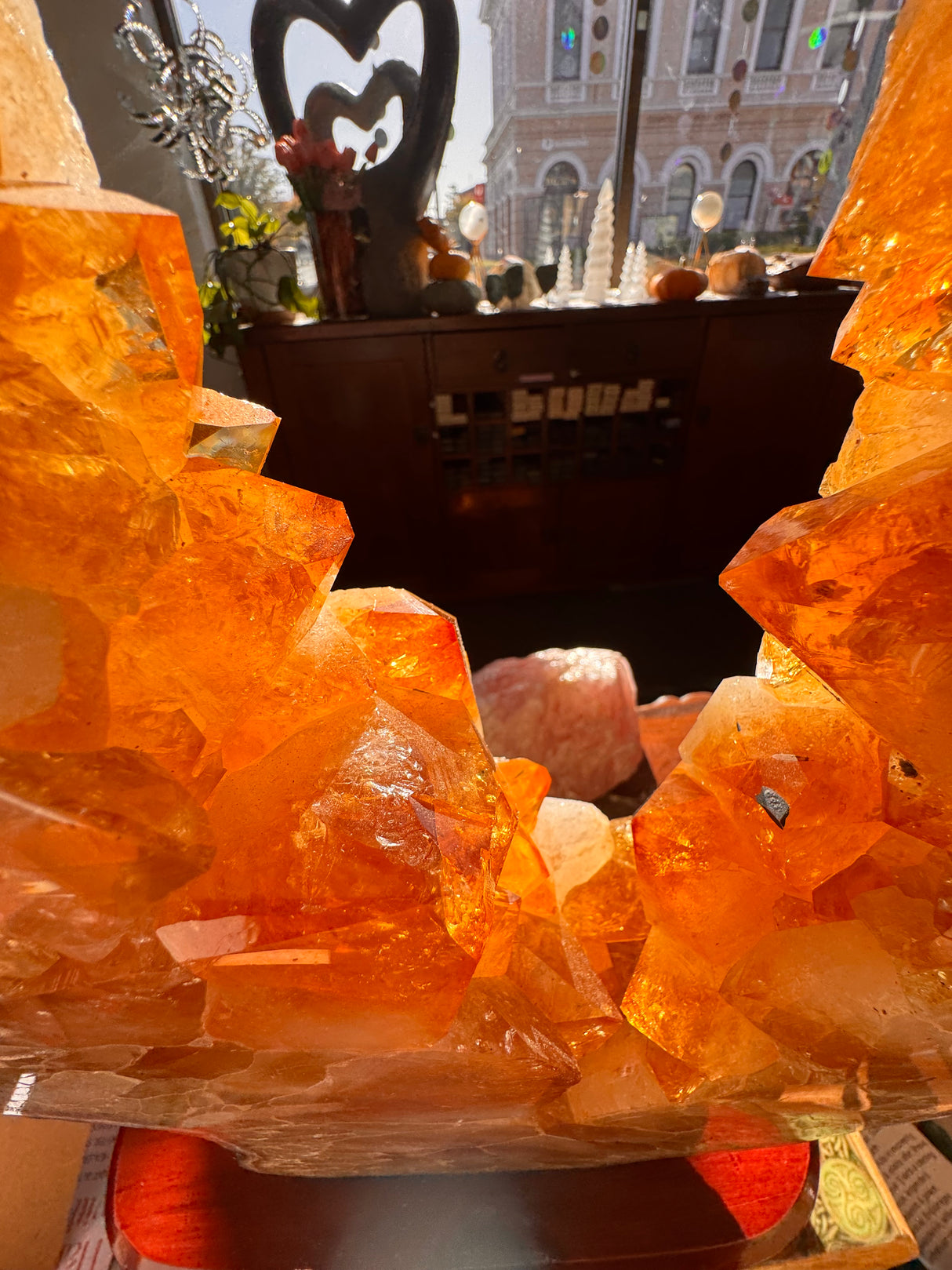 13kg Citrine Portal Ring Slice – Gateway to Abundance and Solar Power 🌞 One-of-a-kind Statement Piece