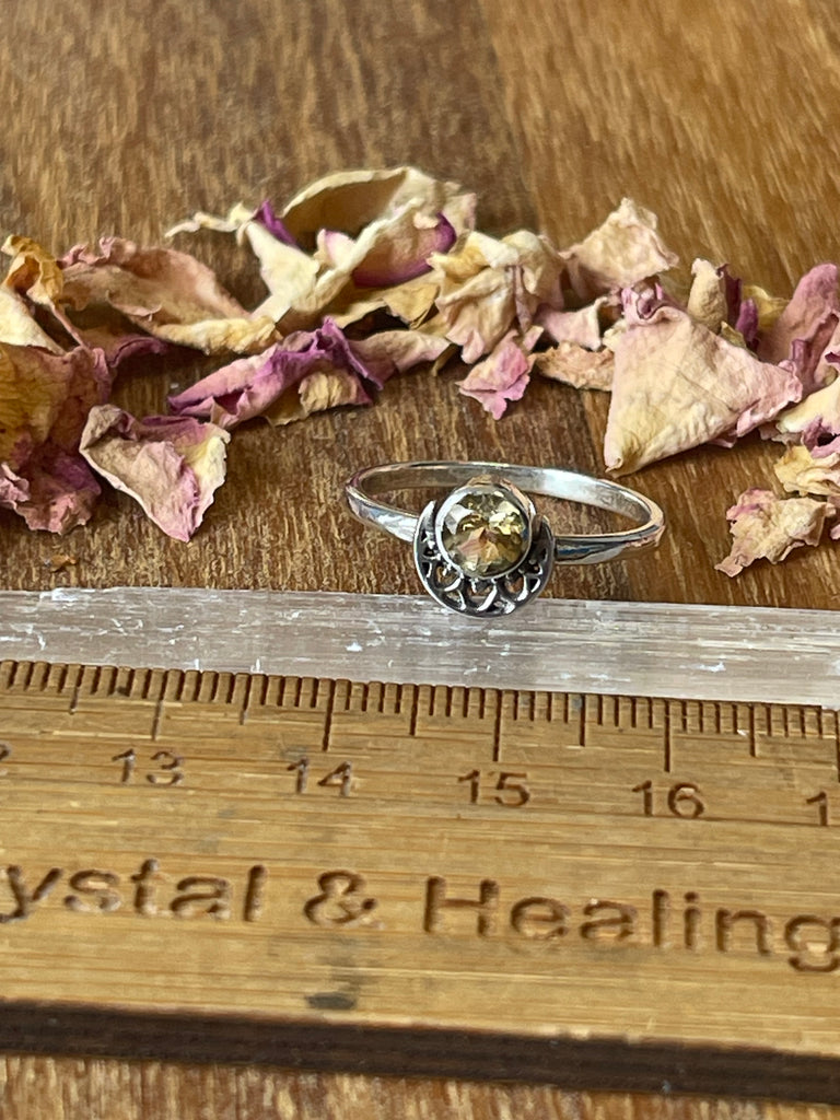 Citrine Silver Ring Size 8.5 - “I am successful in all areas of life”