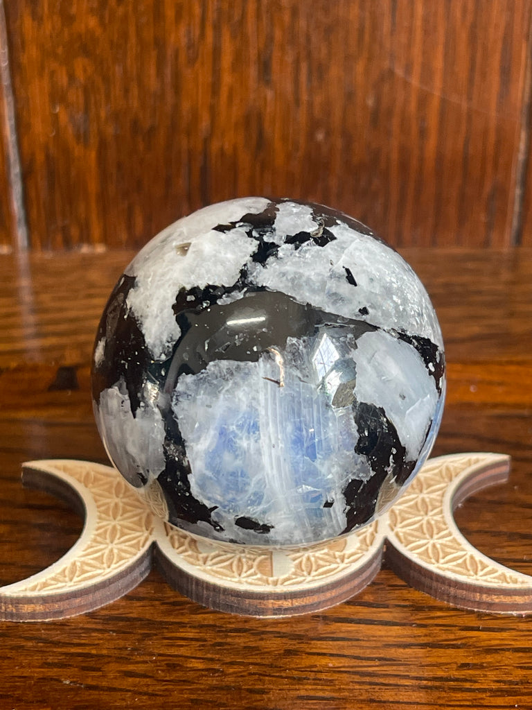 Rainbow Moonstone Sphere #2 193g  - “My mind is open to new possibilities and opportunities