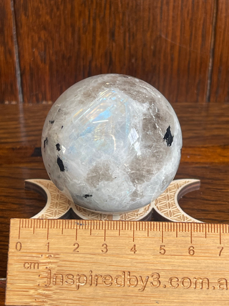 Rainbow Moonstone Sphere #3 252g  - “My mind is open to new possibilities and opportunities