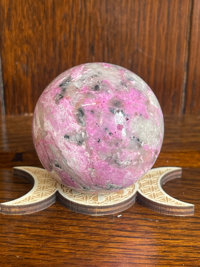 Cobaltoan Calcite Sphere #2 226g - A rare crystal also known as Aphrodite Stone and Salrose Stone