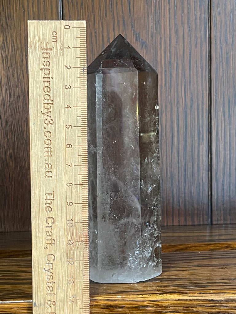 Smoky Quartz Tower #1 416g - “My spirit is deeply grounded in the present moment”.