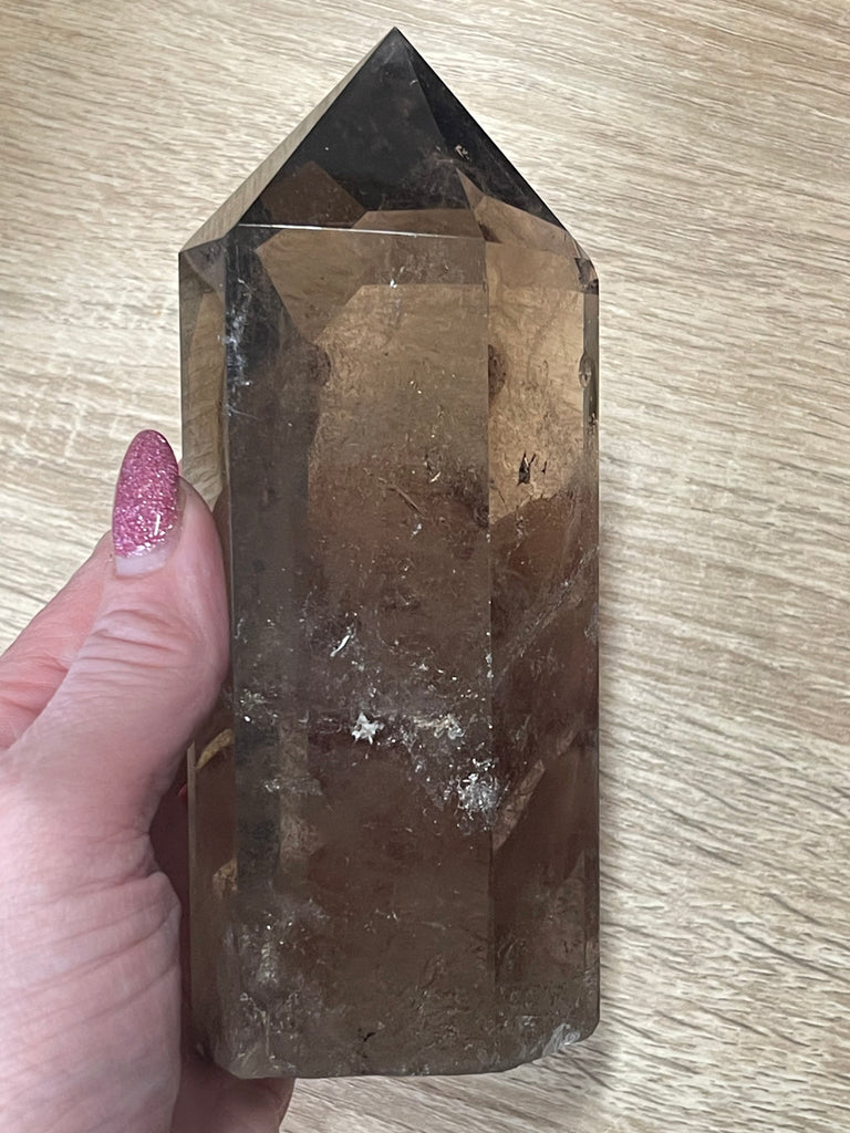 Smoky Quartz Tower #6 760g - “My spirit is deeply grounded in the present moment”.