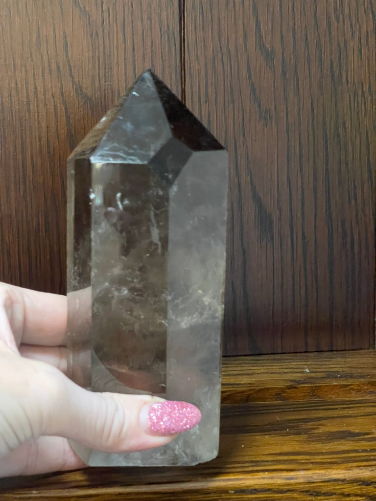 Smoky Quartz Tower #6 760g - “My spirit is deeply grounded in the present moment”.