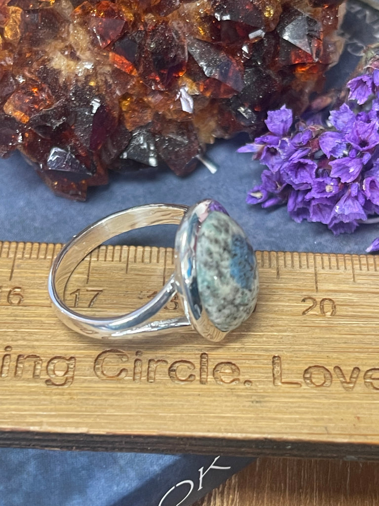 K2 Jasper Silver Ring Size 10 #1 - "I am insightful, intuitive, and connected with my spirit guides."