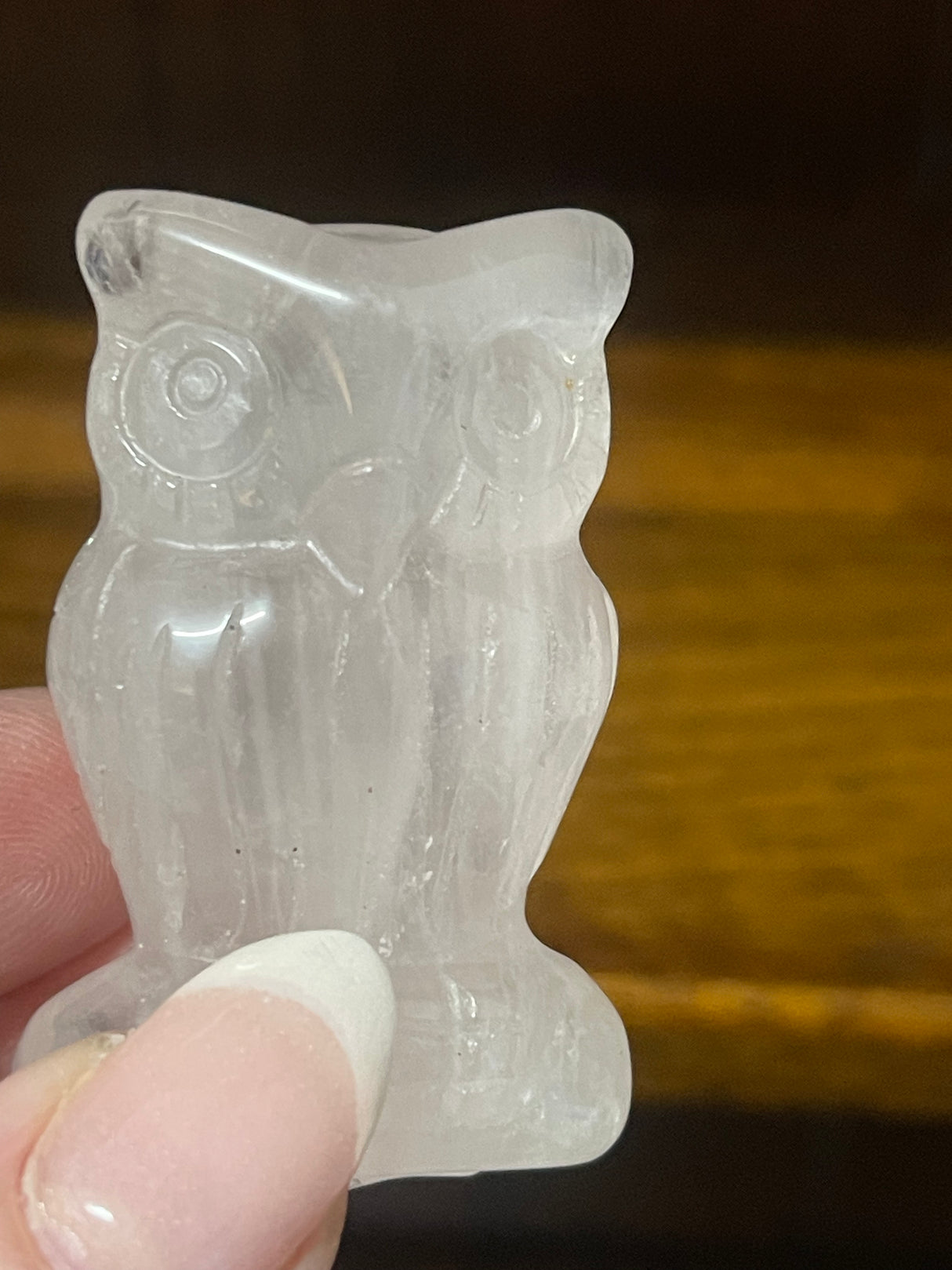 Rose Quartz Owl Carving  - “I radiate love, beauty, confidence and grace”.