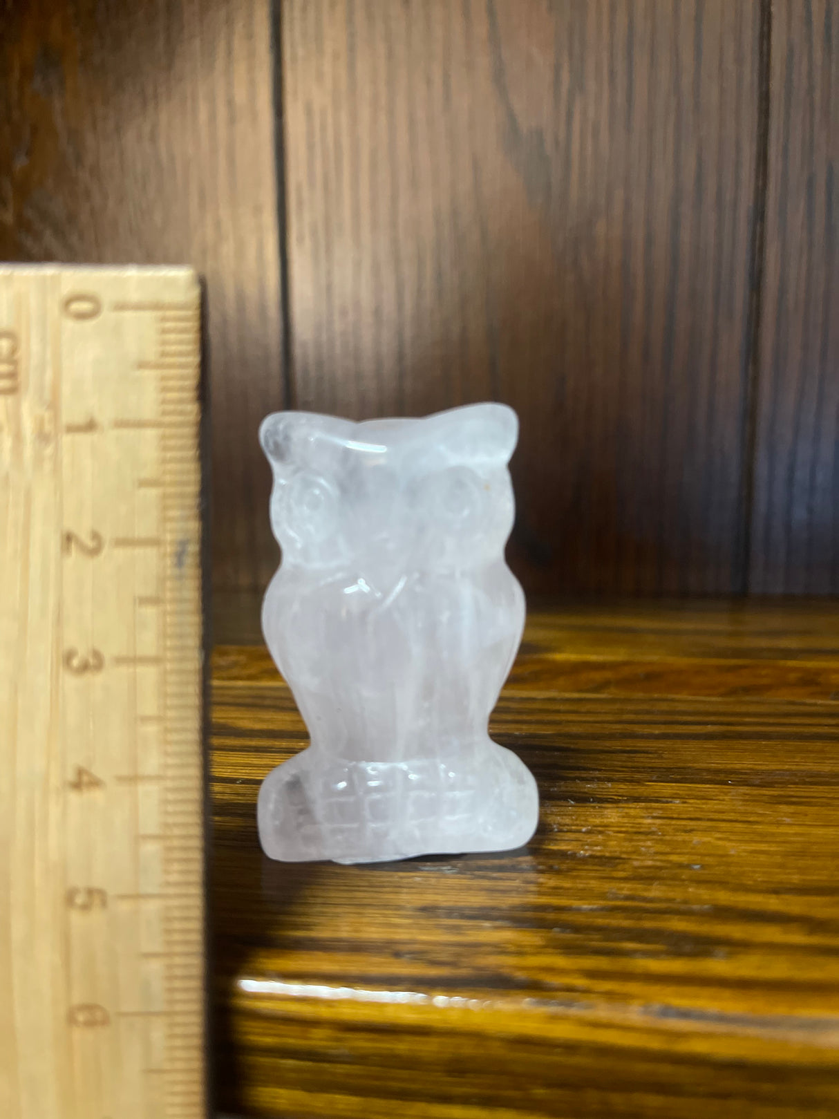 Rose Quartz Owl Carving  - “I radiate love, beauty, confidence and grace”.
