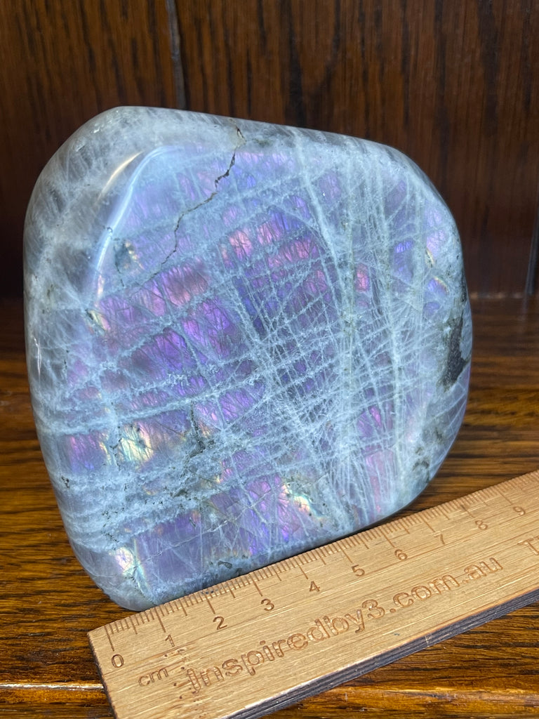 Labradorite Freeform Purple Flashes #1 757g -  “ I welcome change and transformation into my life”.