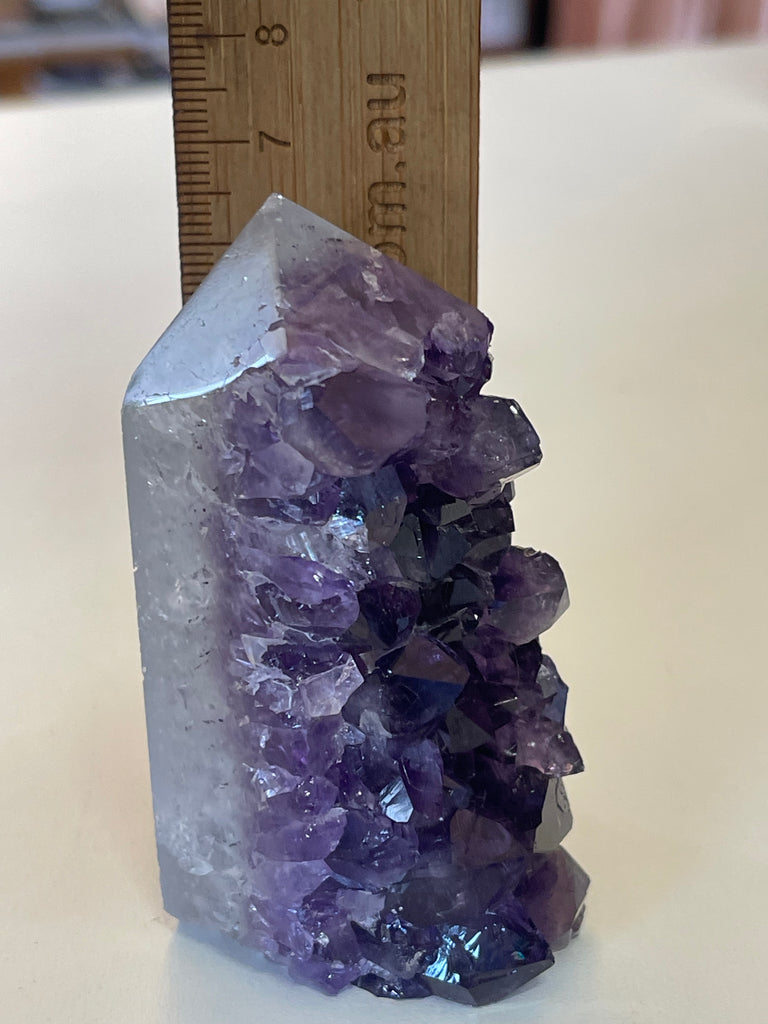 Amethyst Cluster Point A+ with polished back - #1 155g - “I trust my intuition and allow it to guide me each day”’