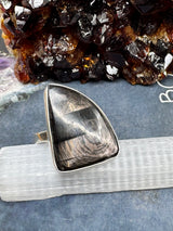 Hypersthene Silver Ring Size 9 -  Stone of Inner Quiet & Psychic Clarity