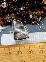 Hypersthene Silver Ring Size 9 -  Stone of Inner Quiet & Psychic Clarity