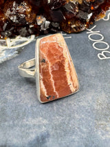 Rhodochrosite Ring Size 9 - "I gently release past pain with grace, compassion, and love."