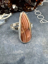 Rhodochrosite Ring Size 9 - "I gently release past pain with grace, compassion, and love."