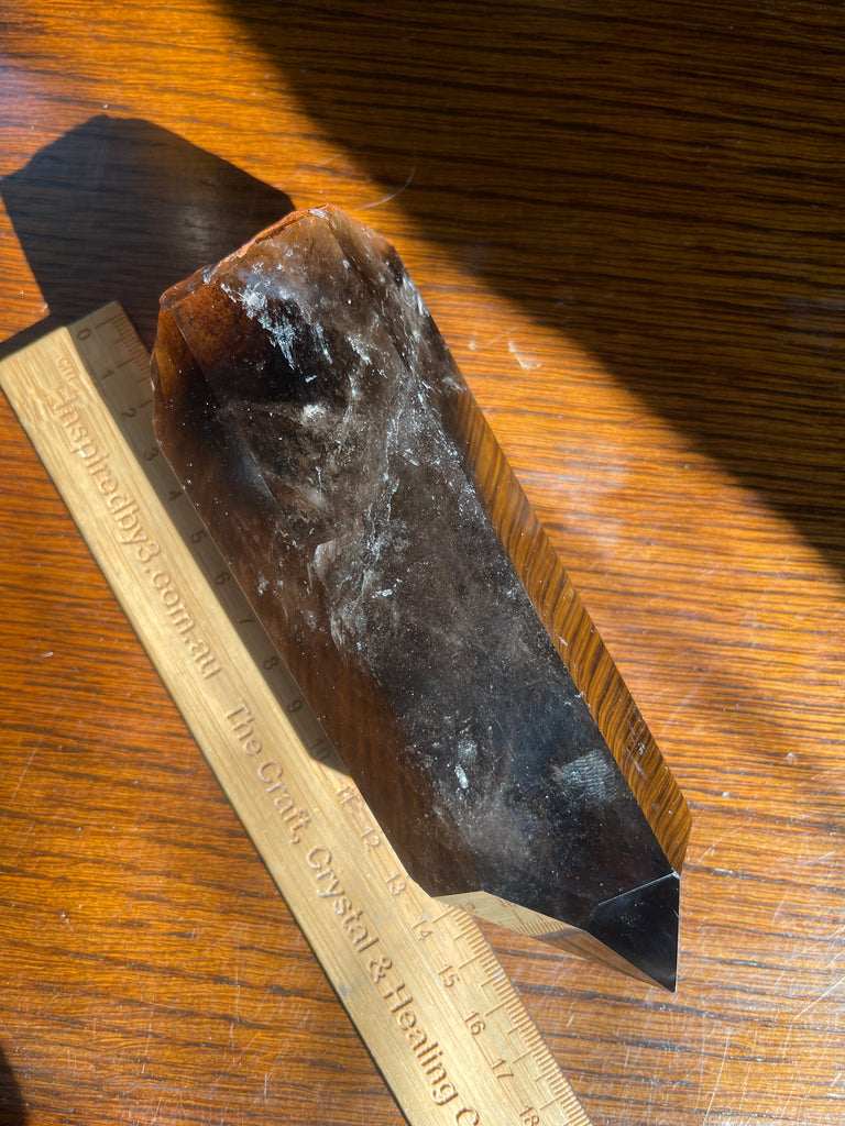 Smoky Quartz A+ Grade Point #2 592g - “My spirit is deeply grounded in the present moment”.