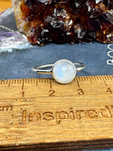 Rainbow Moonstone Ring Size 8 - “My mind is open to new possibilities and opportunities”.