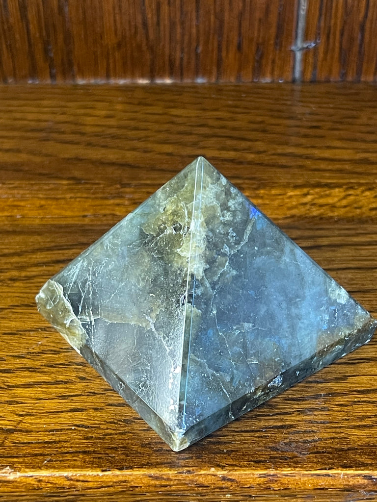 Labradorite Pyramid Carving 6cm #1 - Self Transformation. Protection.