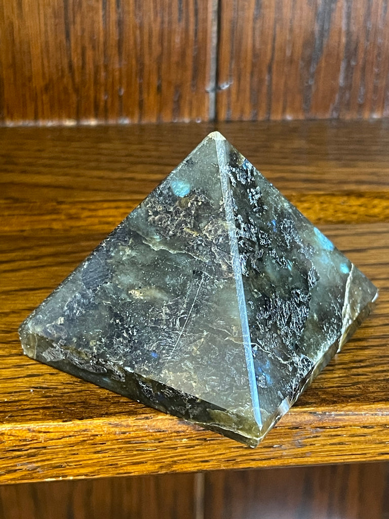 Labradorite Pyramid Carving 6cm #2 - Self Transformation. Protection.