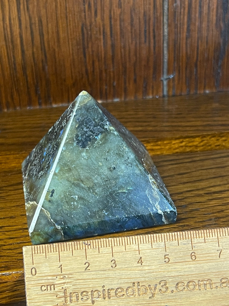 Labradorite Pyramid Carving 6cm #2 - Self Transformation. Protection.