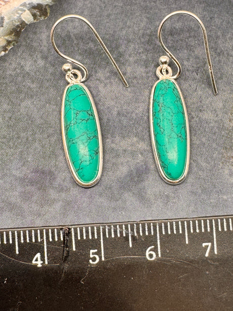 Turquoise Tibet Silver Earrings - "I express myself from a place of calmness, love, and truth."