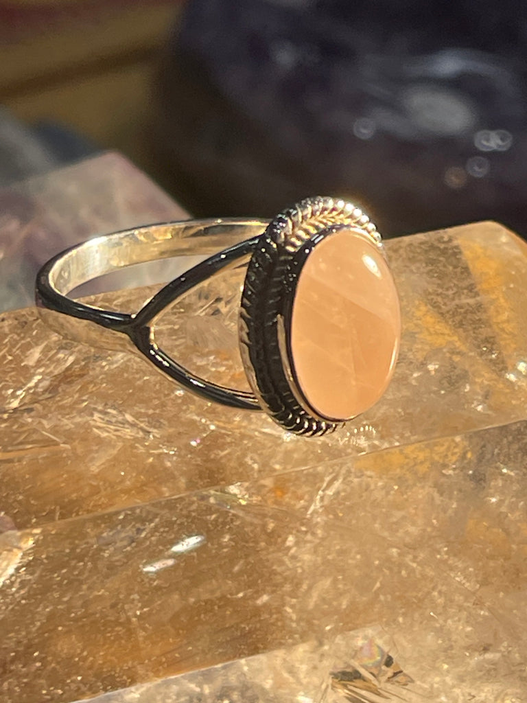 Rose Quartz Ring Size 13 - “ I radiate love, beauty, confidence and grace”.