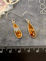 Citrine Silver Drop Earrings  - “I am successful in all areas of life”.