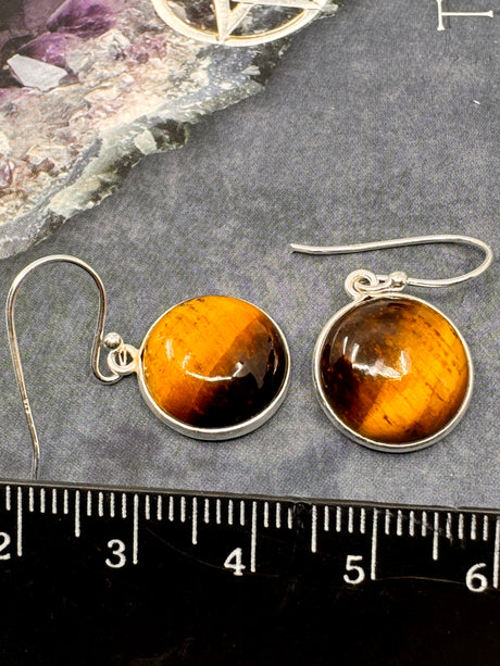 Tiger Eye Drop Earrings - "I have the strength to overcome challenges and setbacks."
