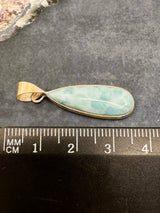 Larimar Silver Pendant & Chain  - "I allow myself to express my inner femininity".
