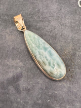 Larimar Silver Pendant & Chain  - "I allow myself to express my inner femininity".