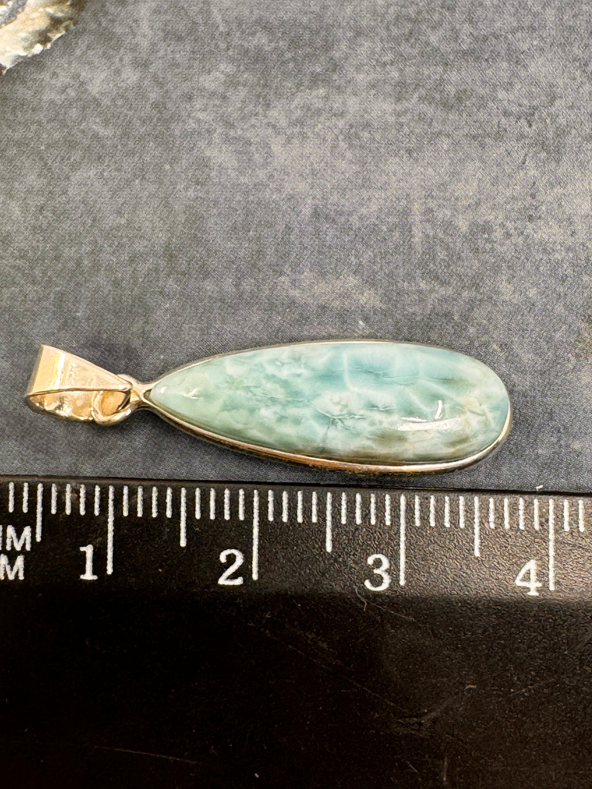 Larimar Silver Pendant & Chain  - "I allow myself to express my inner femininity".