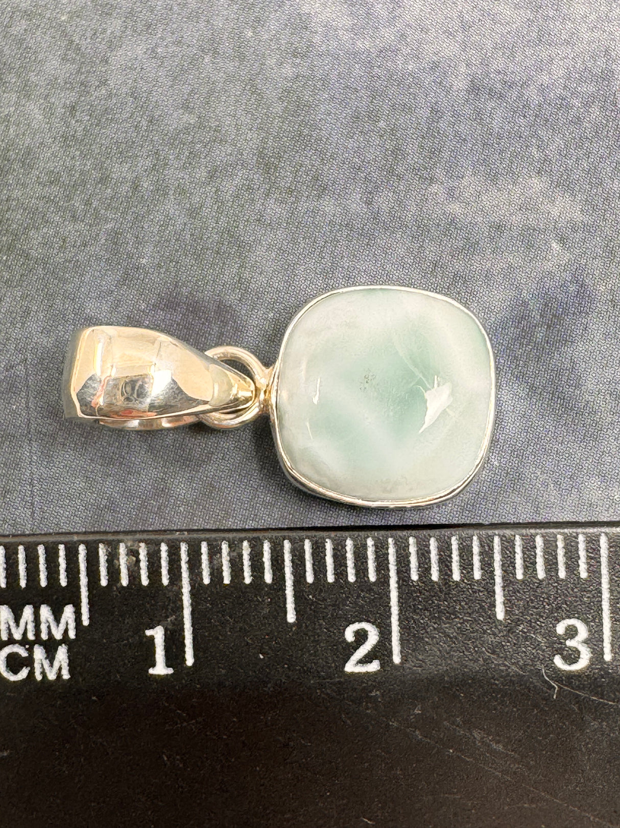 Larimar Silver Pendant & Chain  - "I allow myself to express my inner femininity".