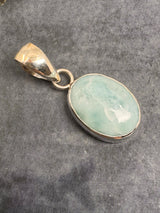 Larimar Silver Pendant & Chain  - "I allow myself to express my inner femininity".