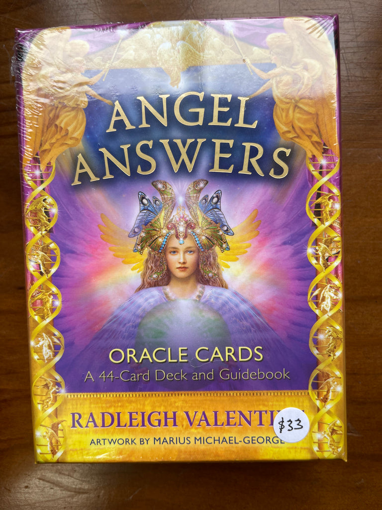 Angel Answers Oracle Cards: A 44-Card Deck and Guidebook-  Radleigh Valentine