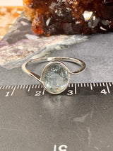 Blue Topaz Silver Ring Size 10 - "I communicate my thoughts with confidence and clarity."