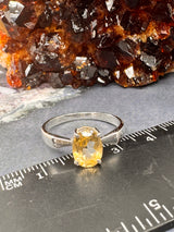 Citrine Silver Ring Size 10 - “I am successful in all areas of life”.