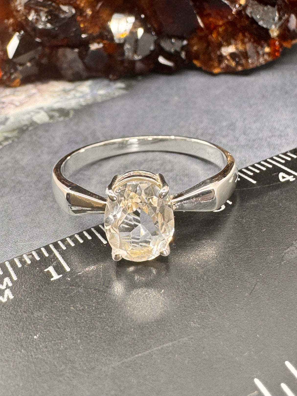 Clear Quartz Ring Size 9 - “I have the power to manifest all my dreams and desires”.