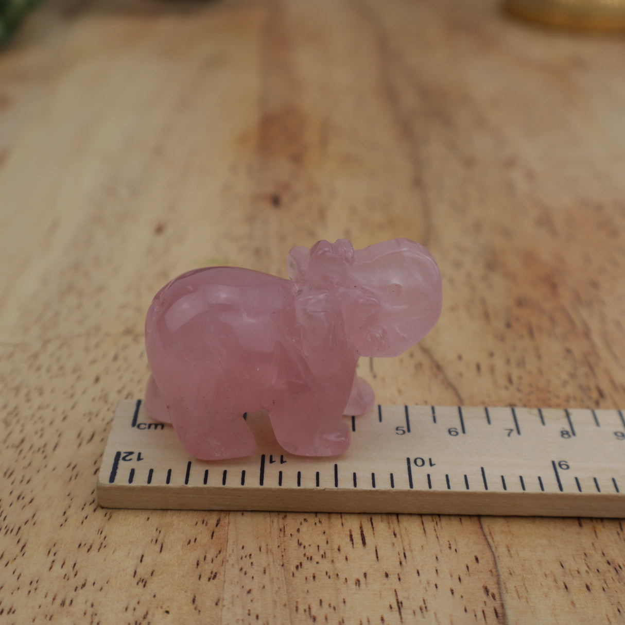 Rose Quartz Elephant Carving – Love, Strength & Gentle Protection