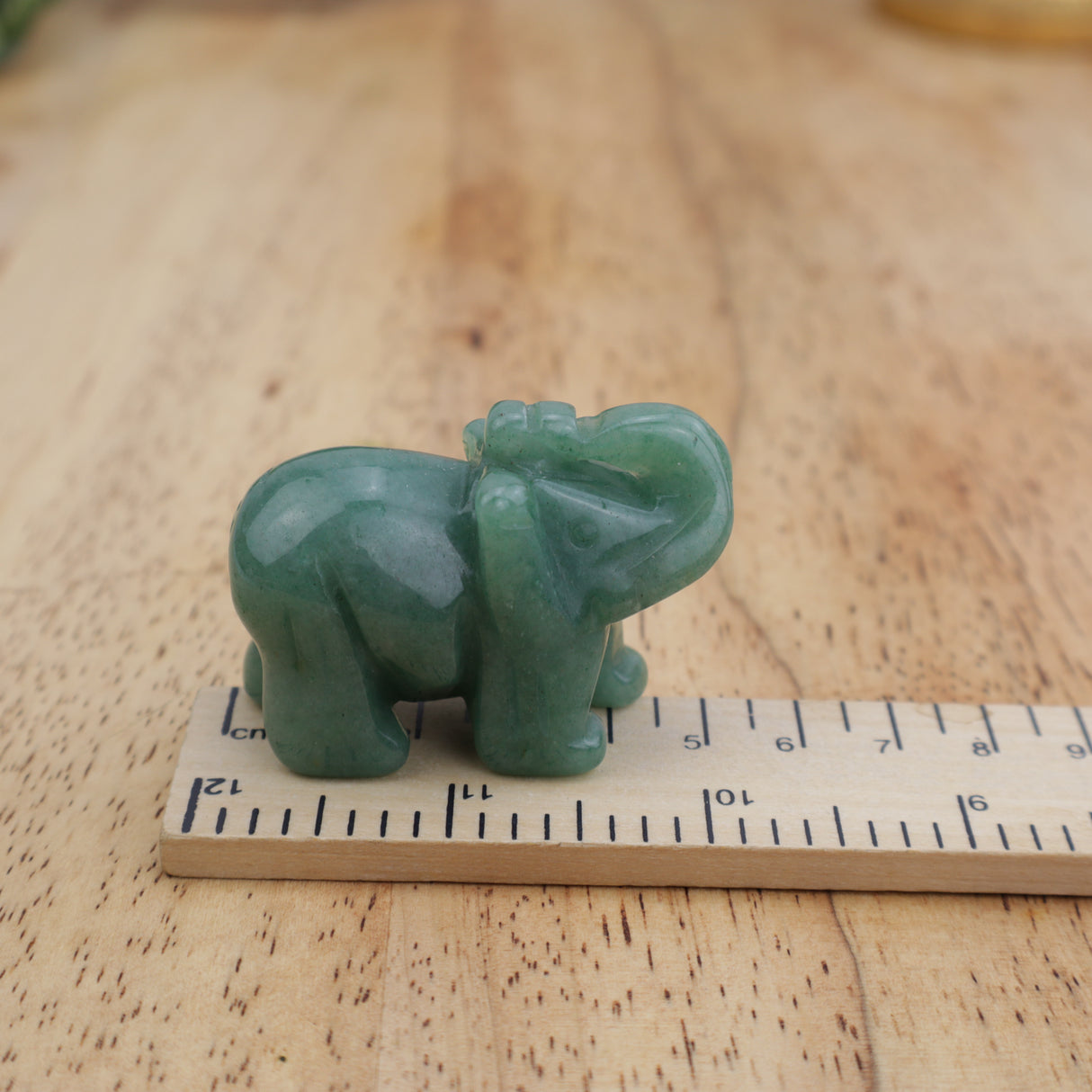 Green Aventurine Elephant Carving – Luck, Prosperity & Heart Healing