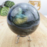 Flashy Labradorite Sphere 1.239kg (10cm) – Stone of Magic, Protection & Transformation