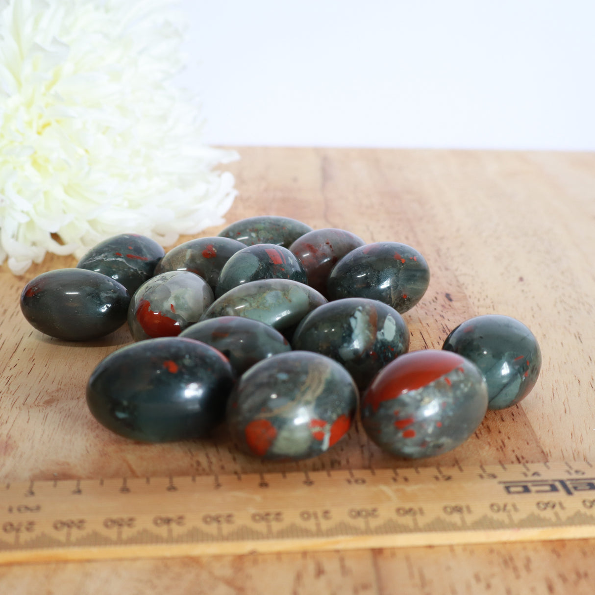 Bloodstone Crystal Eggs | Approx. 3–4cm | Courage & Vitality