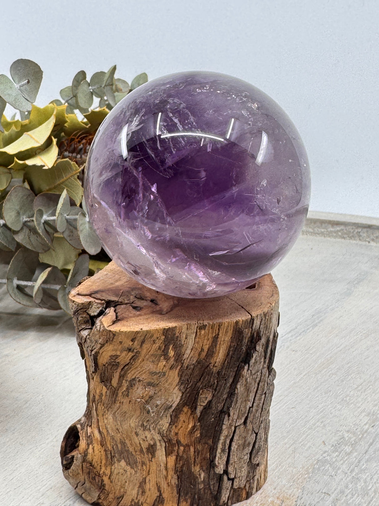 Amethyst Sphere 6cm – Crystal of Peace, Intuition & Spiritual Healing