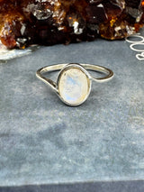 Rainbow Moonstone Ring Size 10 - “My mind is open to new possibilities and opportunities”.