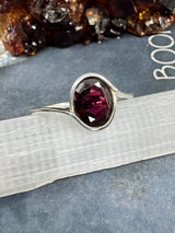 Garnet Silver Ring Size 9 - "I am passionate and enthusiastic in all areas of my life."