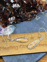 Clear Quartz Silver Drop Earrings - “I have the power to manifest all my dreams and desires”.