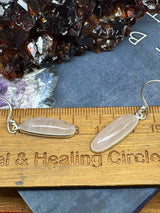 Rose Quartz Silver Drop Earring - “I radiate love, beauty, confidence and grace”.