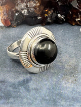 Black Onyx Silver Ring Size 8 - "I am focused and can do anything I set my mind to."