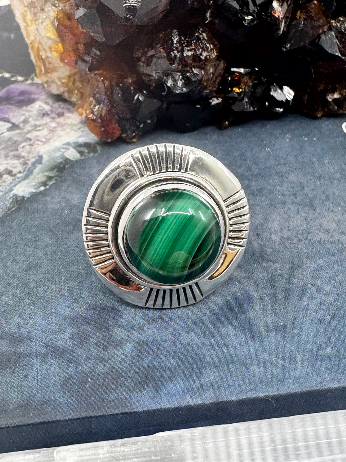 Malachite Silver Ring on Sale at Inspired By 3 Australia