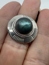 Labradorite Silver Ring Size 8 -  “I welcome change and transformation into my life”.