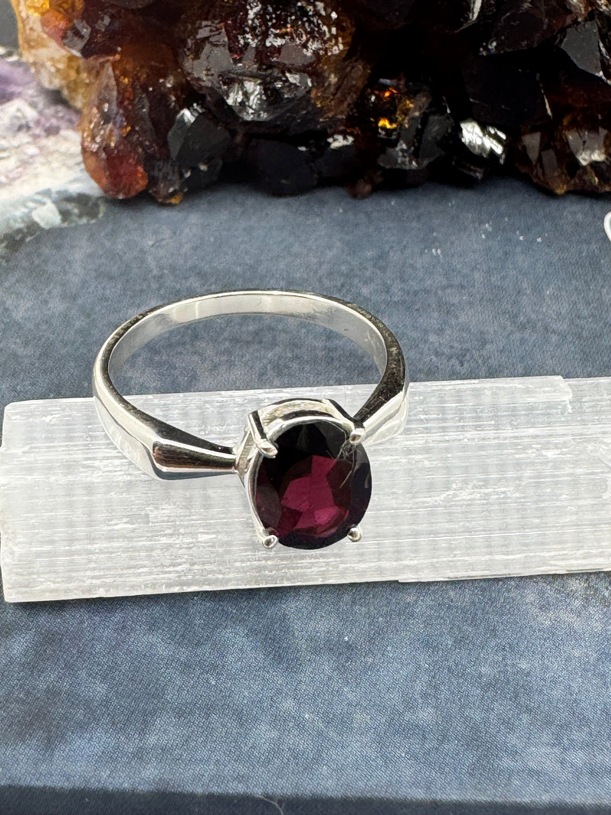 Garnet Silver Ring Size on SALE Inspired By 3 Australia